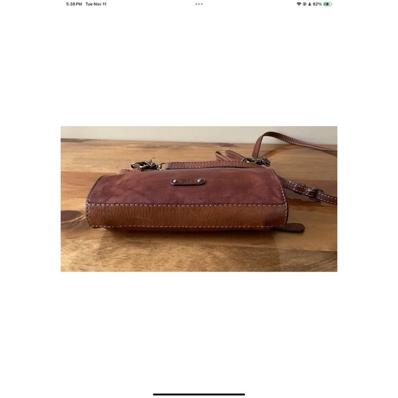 Frye Michelle Brown Leather Crossbody Bag/Purse Wristlet - Picture 8 of 12